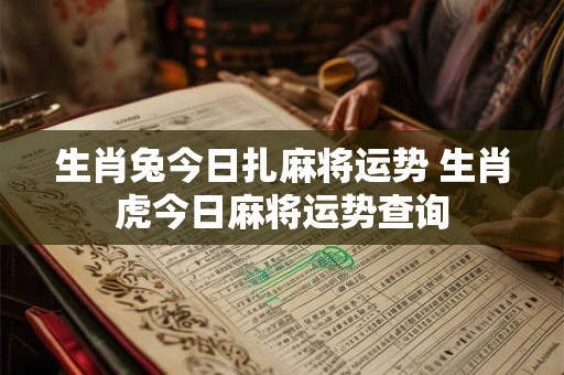 生肖兔今日扎麻将运势 生肖虎今日麻将运势查询