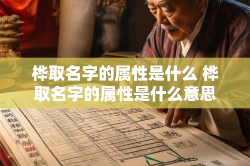 桦取名字的属性是什么 桦取名字的属性是什么意思