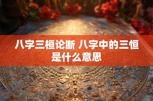 八字三桓论断 八字中的三恒是什么意思
