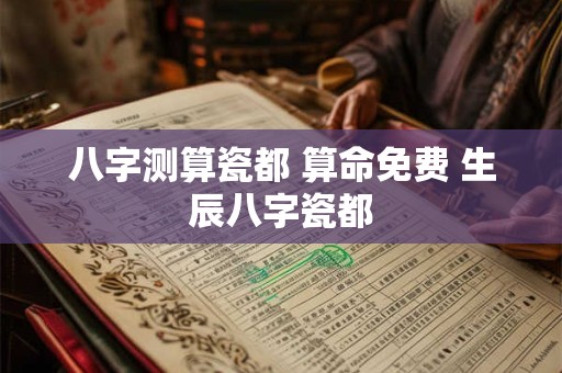 八字测算瓷都 算命免费 生辰八字瓷都