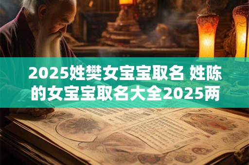 2025姓樊女宝宝取名 姓陈的女宝宝取名大全2025两个字