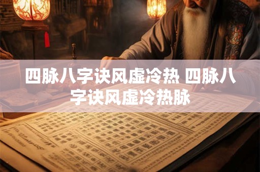 四脉八字诀风虚冷热 四脉八字诀风虚冷热脉