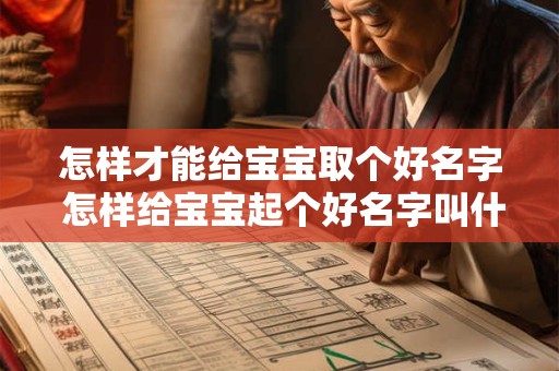 怎样才能给宝宝取个好名字 怎样给宝宝起个好名字叫什么名字
