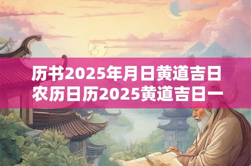 历书2025年月日黄道吉日 农历日历2025黄道吉日一览表