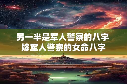 另一半是军人警察的八字 嫁军人警察的女命八字