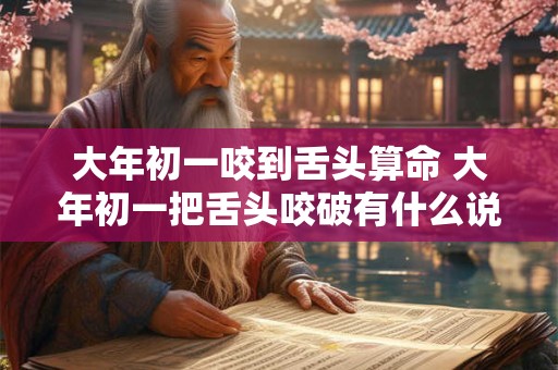 大年初一咬到舌头算命 大年初一把舌头咬破有什么说法