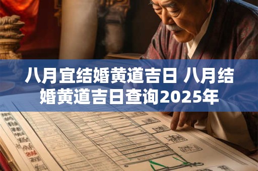 八月宜结婚黄道吉日 八月结婚黄道吉日查询2025年