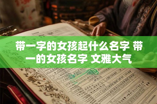 带一字的女孩起什么名字 带一的女孩名字 文雅大气