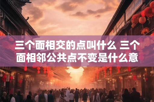 三个面相交的点叫什么 三个面相邻公共点不变是什么意思