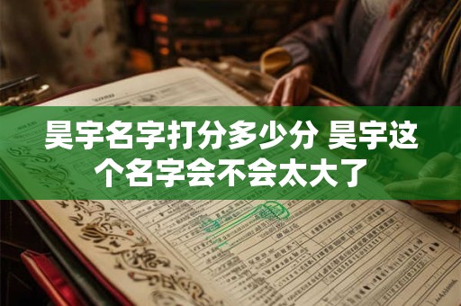 昊宇名字打分多少分 昊宇这个名字会不会太大了