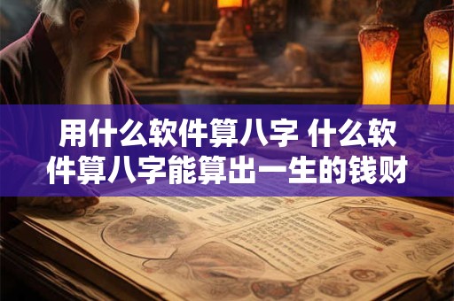 用什么软件算八字 什么软件算八字能算出一生的钱财