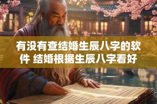 有没有查结婚生辰八字的软件 结婚根据生辰八字看好的日子准吗