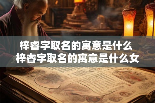梓睿字取名的寓意是什么 梓睿字取名的寓意是什么女孩