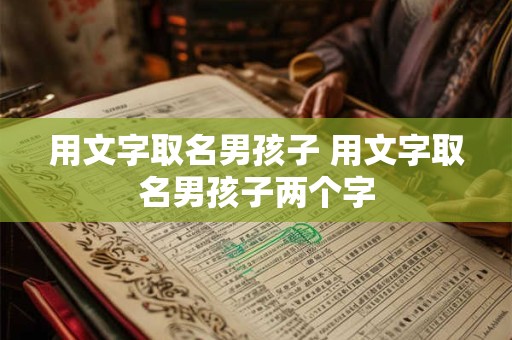 用文字取名男孩子 用文字取名男孩子两个字