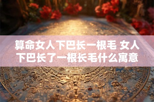 算命女人下巴长一根毛 女人下巴长了一根长毛什么寓意