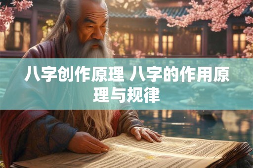 八字创作原理 八字的作用原理与规律