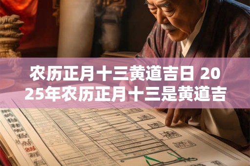 农历正月十三黄道吉日 2025年农历正月十三是黄道吉日吗