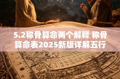 5.2称骨算命两个解释 称骨算命表2025新版详解五行