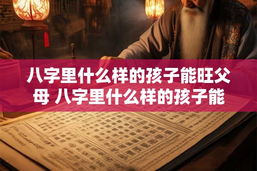 八字里什么样的孩子能旺父母 八字里什么样的孩子能旺父母财运