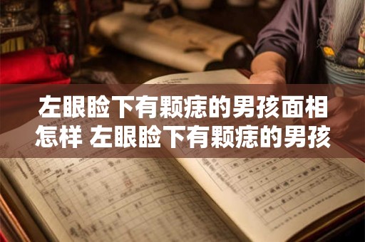 左眼睑下有颗痣的男孩面相怎样 左眼睑下有颗痣的男孩面相怎样看