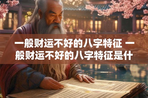 一般财运不好的八字特征 一般财运不好的八字特征是什么