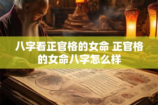 八字看正官格的女命 正官格的女命八字怎么样