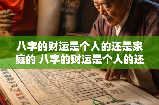 八字的财运是个人的还是家庭的 八字的财运是个人的还是家庭的呢