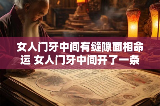 女人门牙中间有缝隙面相命运 女人门牙中间开了一条缝 好不好