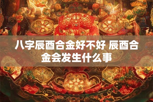 八字辰酉合金好不好 辰酉合金会发生什么事