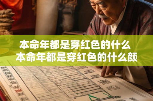 本命年都是穿红色的什么 本命年都是穿红色的什么颜色衣服