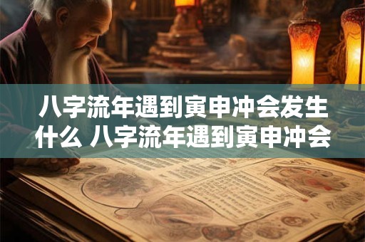 八字流年遇到寅申冲会发生什么 八字流年遇到寅申冲会发生什么事情
