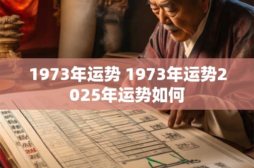 1973年运势 1973年运势2025年运势如何