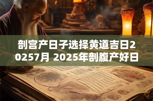 剖宫产日子选择黄道吉日20257月 2025年剖腹产好日子有哪几天 吉日一览表