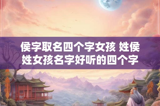侯字取名四个字女孩 姓侯姓女孩名字好听的四个字