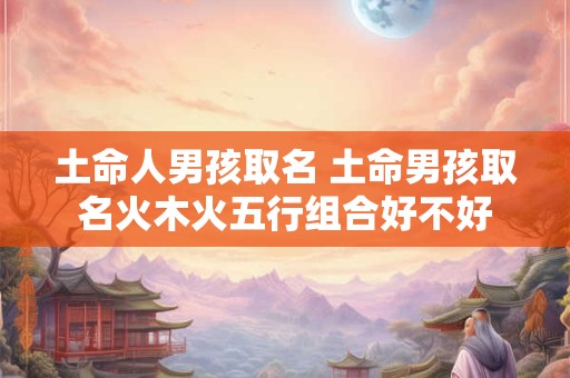土命人男孩取名 土命男孩取名火木火五行组合好不好