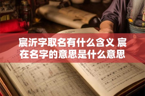 宸沂字取名有什么含义 宸在名字的意思是什么意思