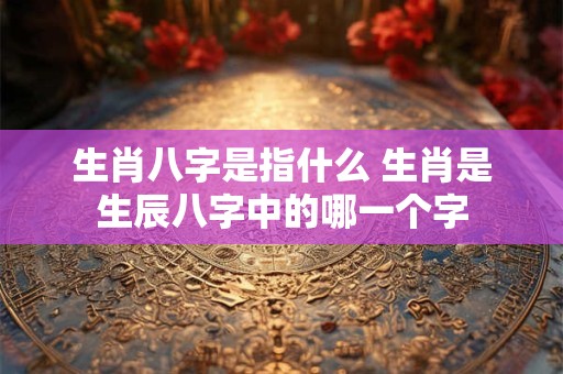 生肖八字是指什么 生肖是生辰八字中的哪一个字
