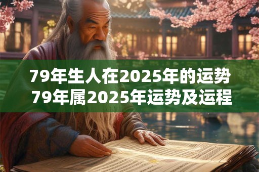 79年生人在2025年的运势 79年属2025年运势及运程每月运程