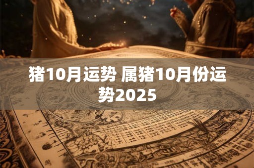 猪10月运势 属猪10月份运势2025