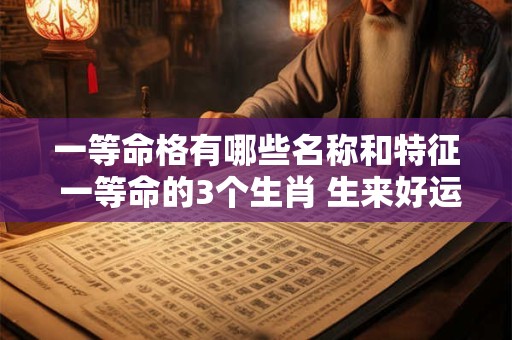 一等命格有哪些名称和特征 一等命的3个生肖 生来好运 一生顺利