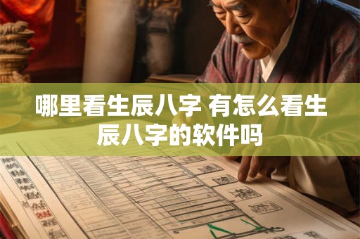 哪里看生辰八字 有怎么看生辰八字的软件吗
