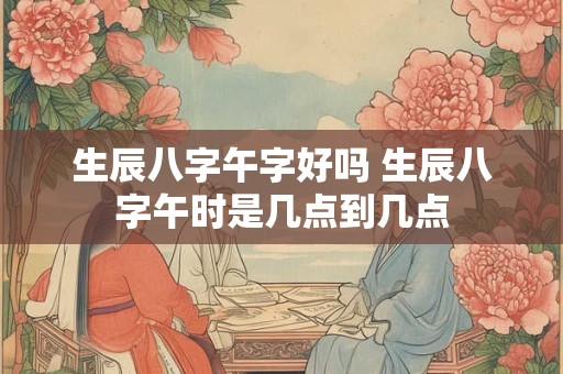 生辰八字午字好吗 生辰八字午时是几点到几点