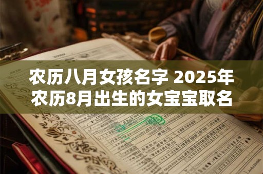 农历八月女孩名字 2025年农历8月出生的女宝宝取名