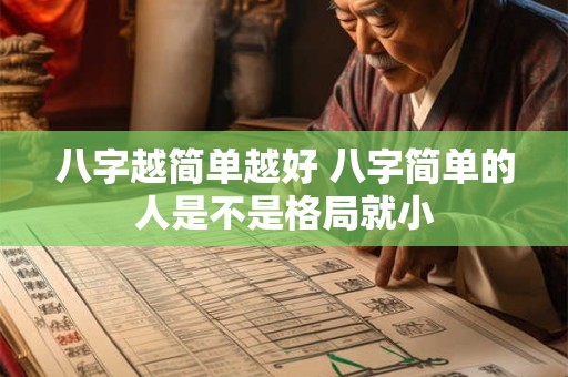 八字越简单越好 八字简单的人是不是格局就小