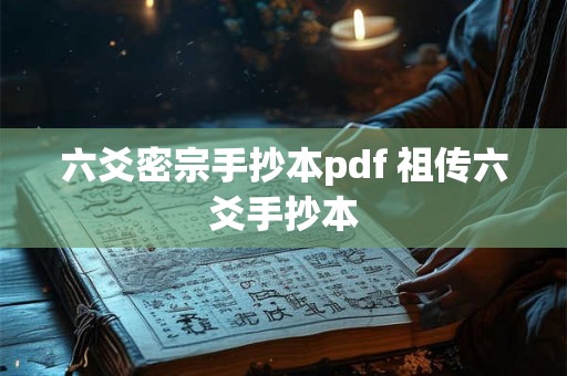 六爻密宗手抄本pdf 祖传六爻手抄本