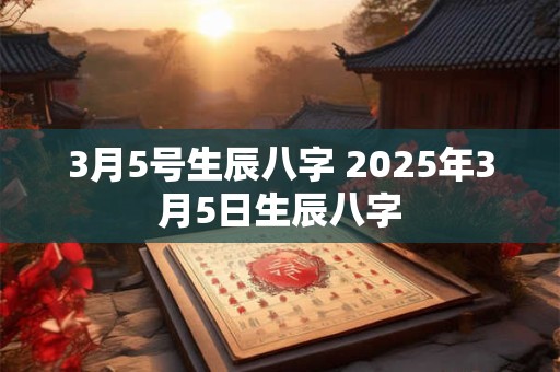 3月5号生辰八字 2025年3月5日生辰八字