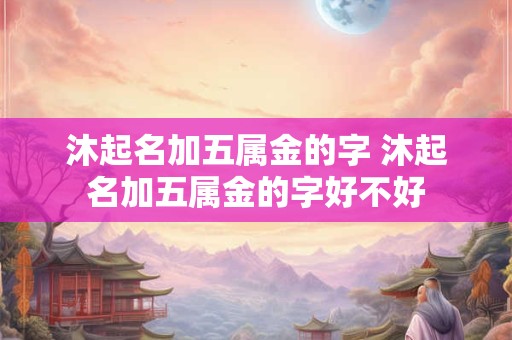 沐起名加五属金的字 沐起名加五属金的字好不好