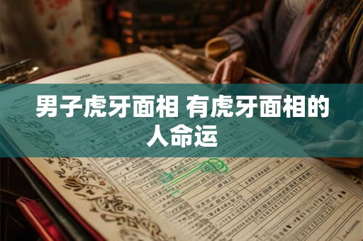 男子虎牙面相 有虎牙面相的人命运