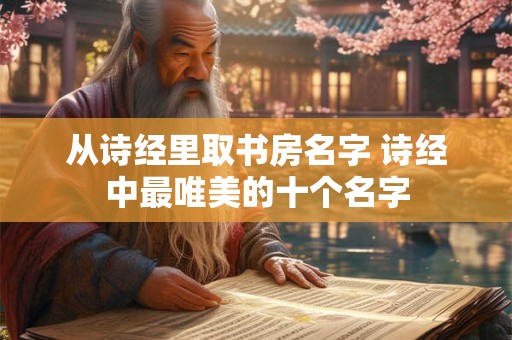 从诗经里取书房名字 诗经中最唯美的十个名字