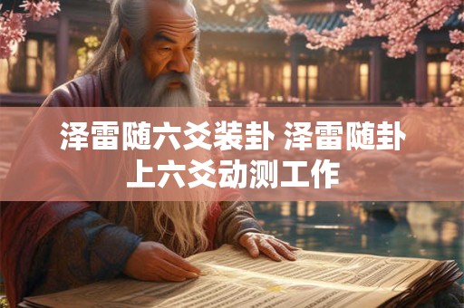 泽雷随六爻装卦 泽雷随卦上六爻动测工作 泽雷随六爻装卦 泽雷随卦上六爻动测工作
